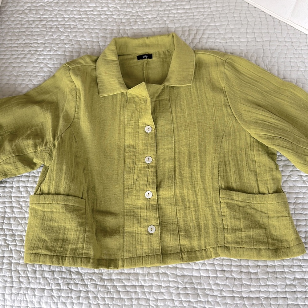 Vibrant Yellow Button-Up Jacket